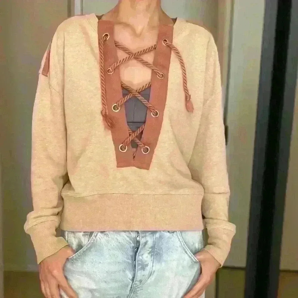 Scotch & Soda Lace Up Crewneck Sweatshirt size
Small/Medium
